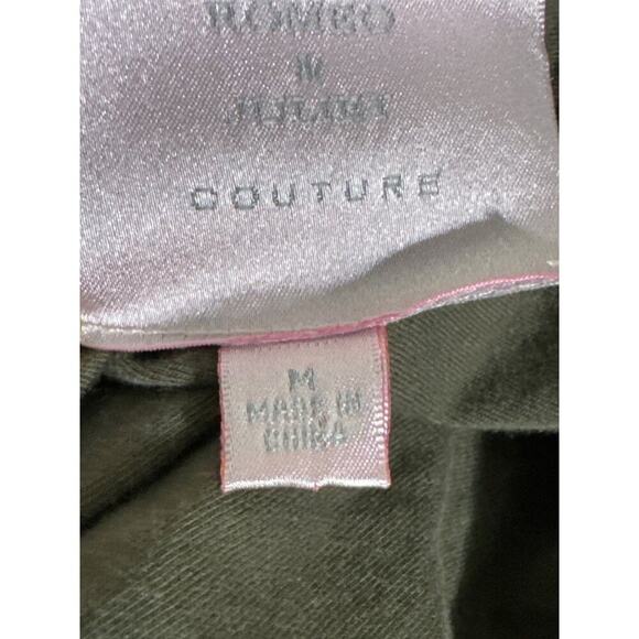 Romeo + Juliet Shirt Womens Medium Green Long Sleeve Top With Sequin Accents - Picture 7 of 8